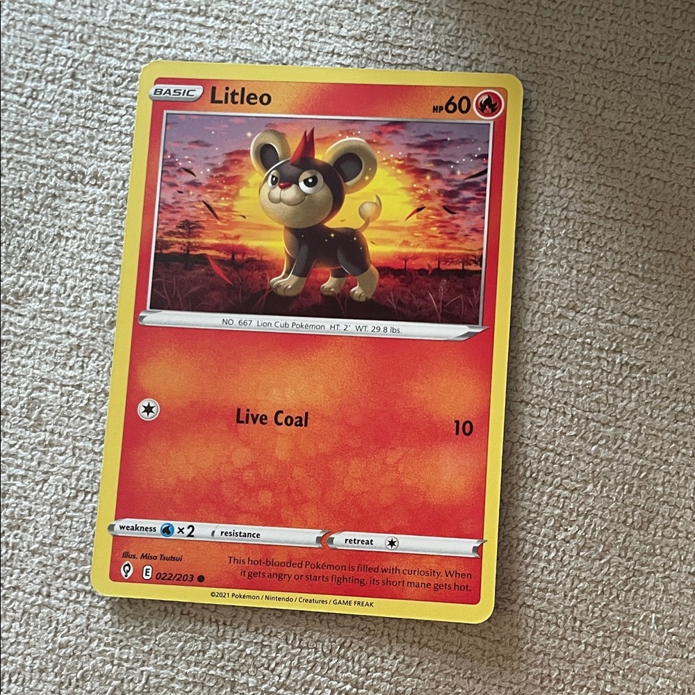 Litleo Pokémon Card